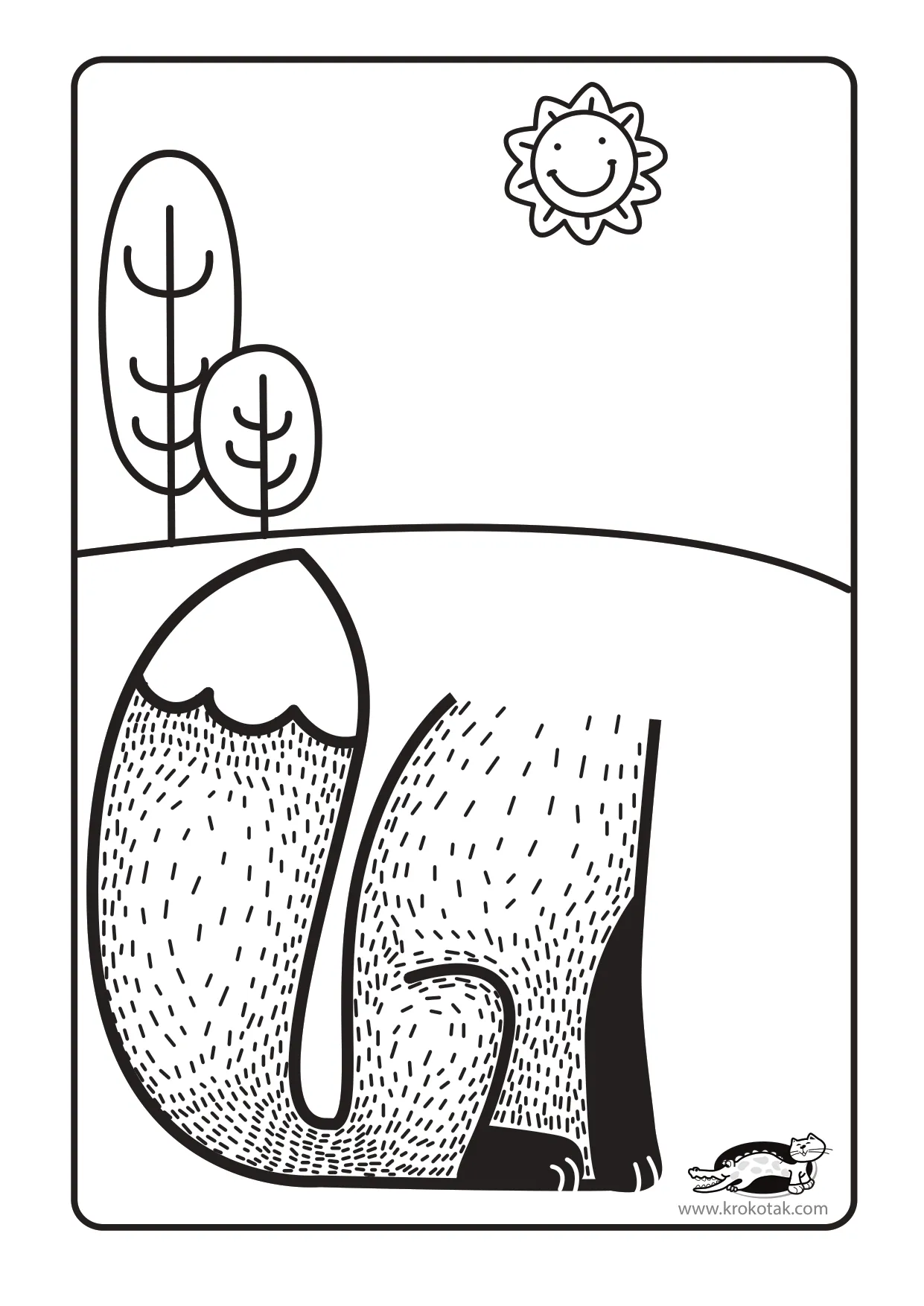 手工着色可爱狐狸