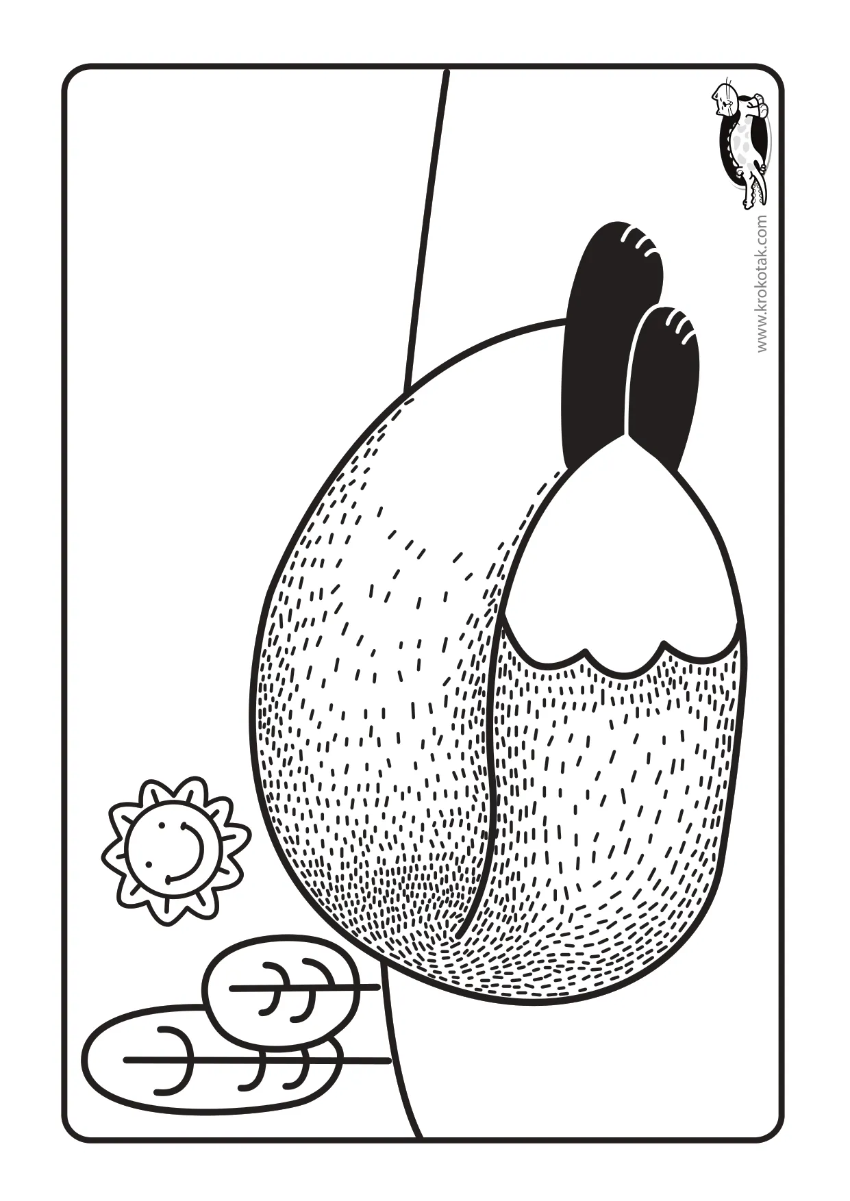 手工着色可爱狐狸