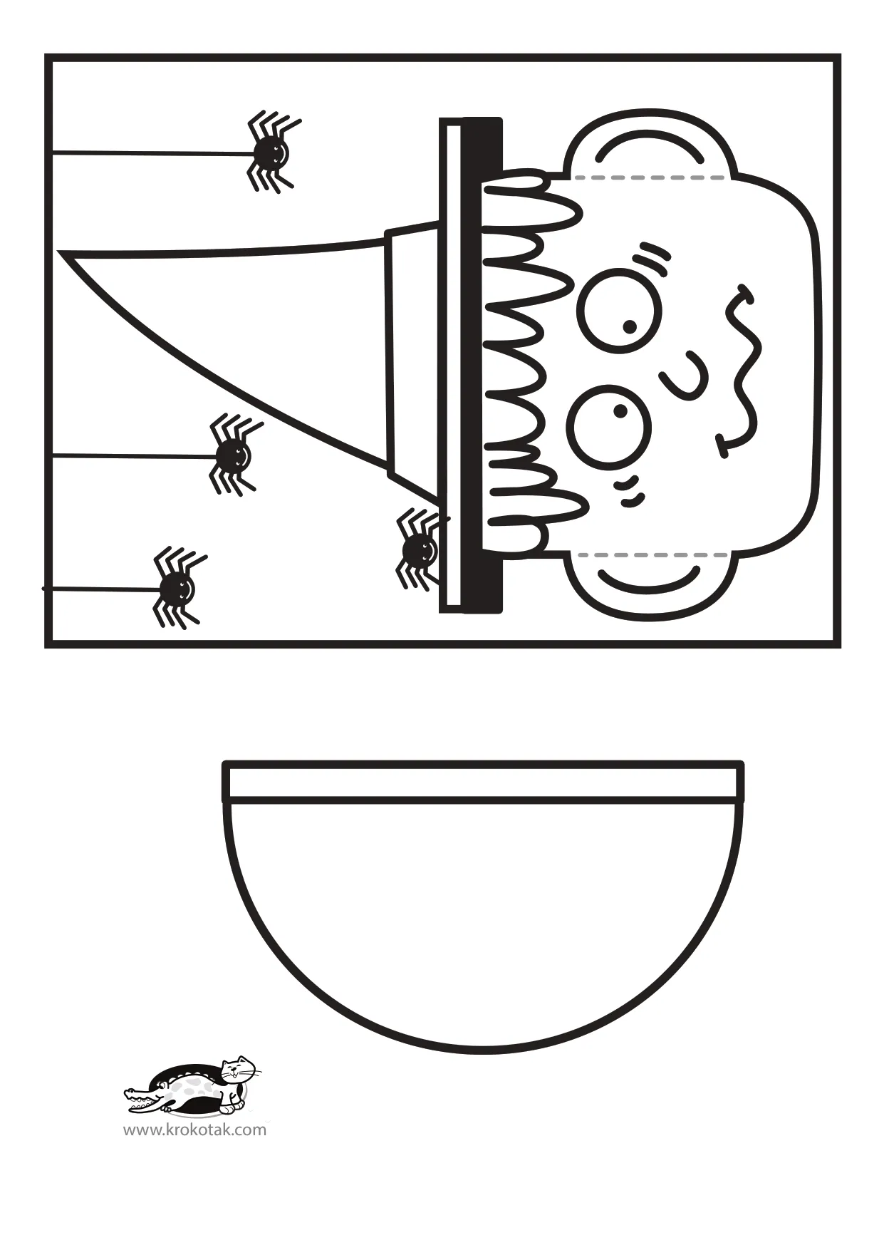 手工着色万圣节元素