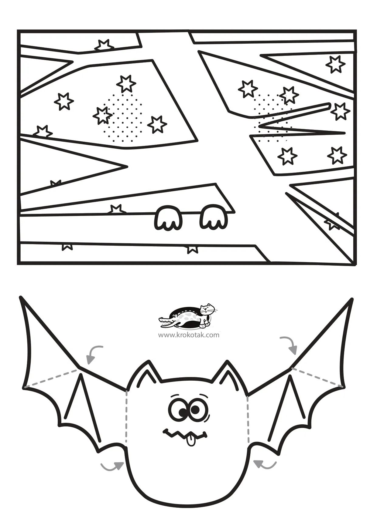 手工着色万圣节元素