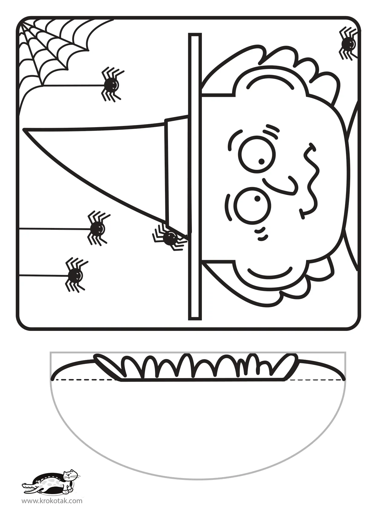 手工着色万圣节元素