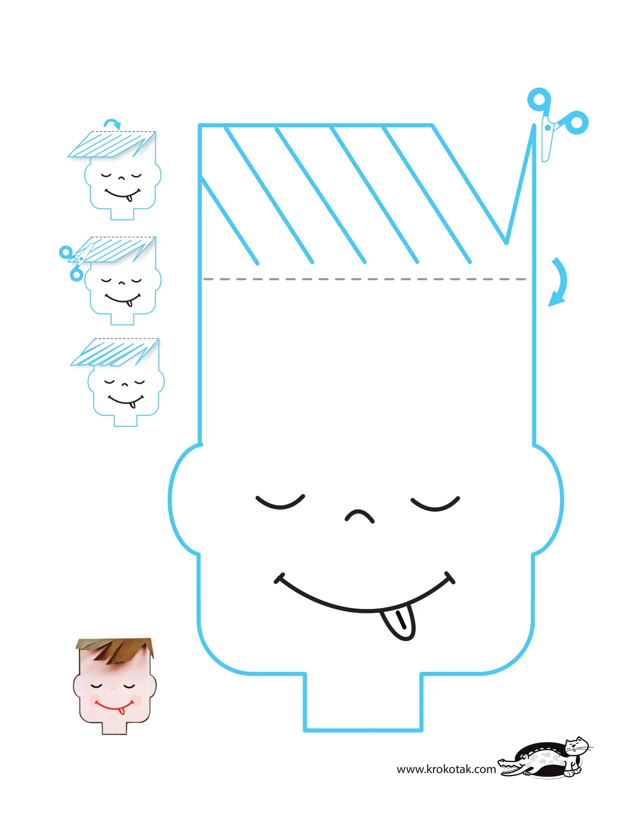 手工上色精细动作剪刀