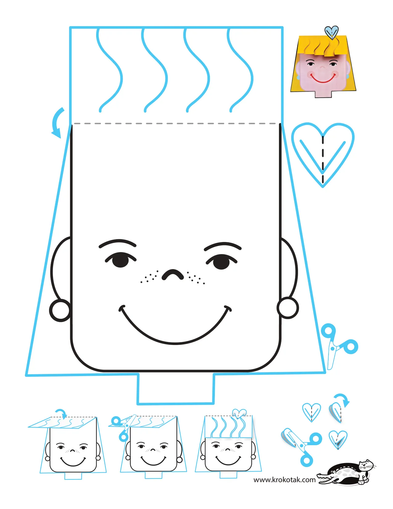 手工上色精细动作剪刀