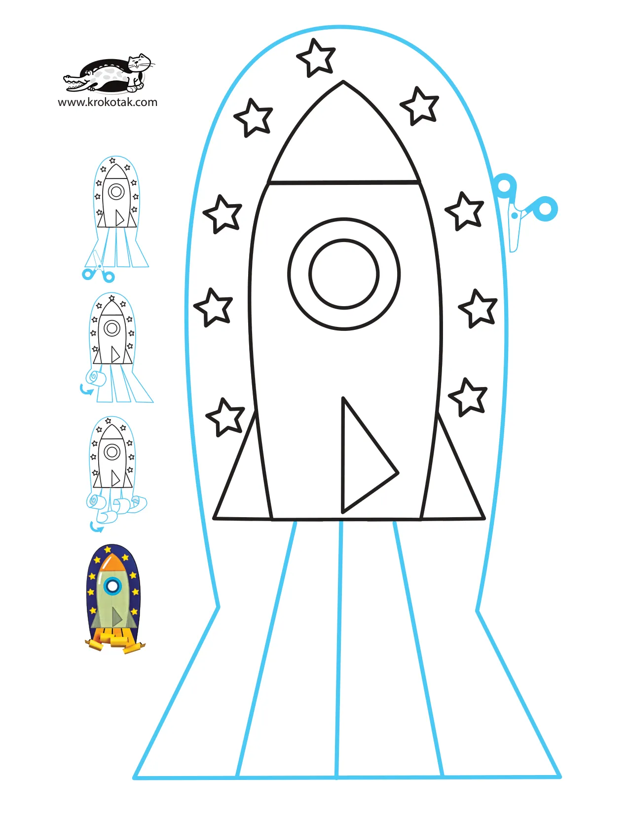手工上色精细动作剪刀