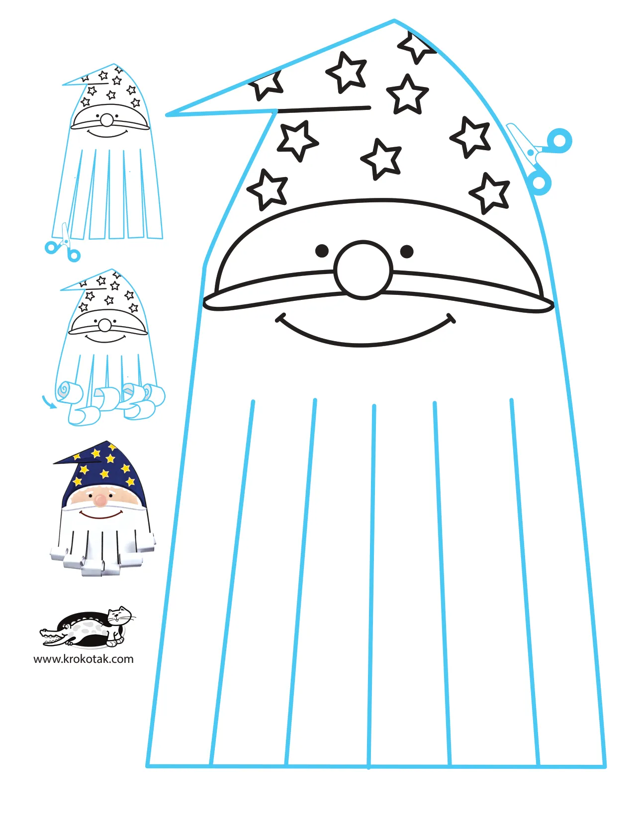 手工上色精细动作剪刀