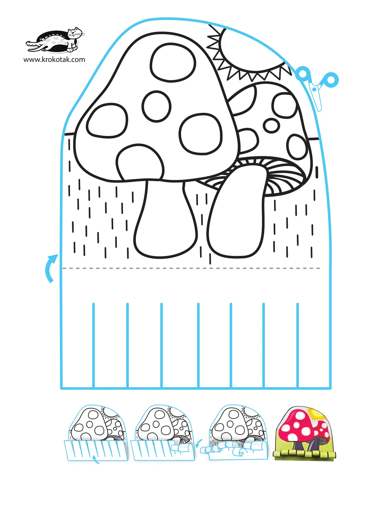 手工上色精细动作剪刀