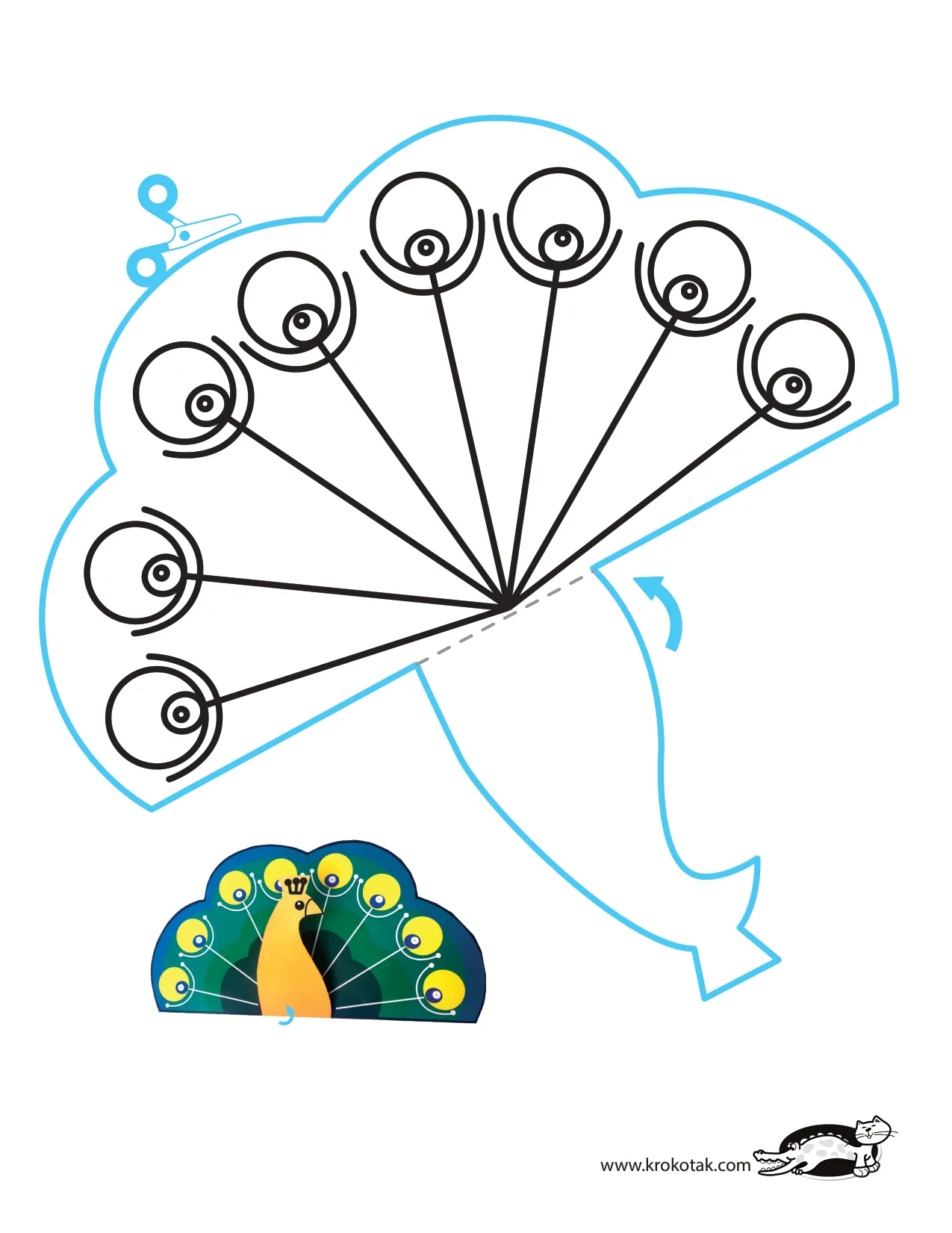 手工上色精细动作剪刀