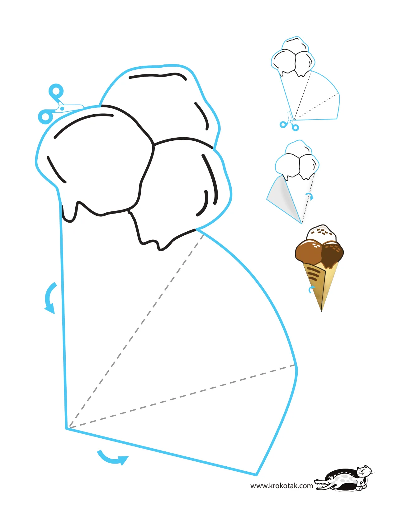 手工上色精细动作剪刀