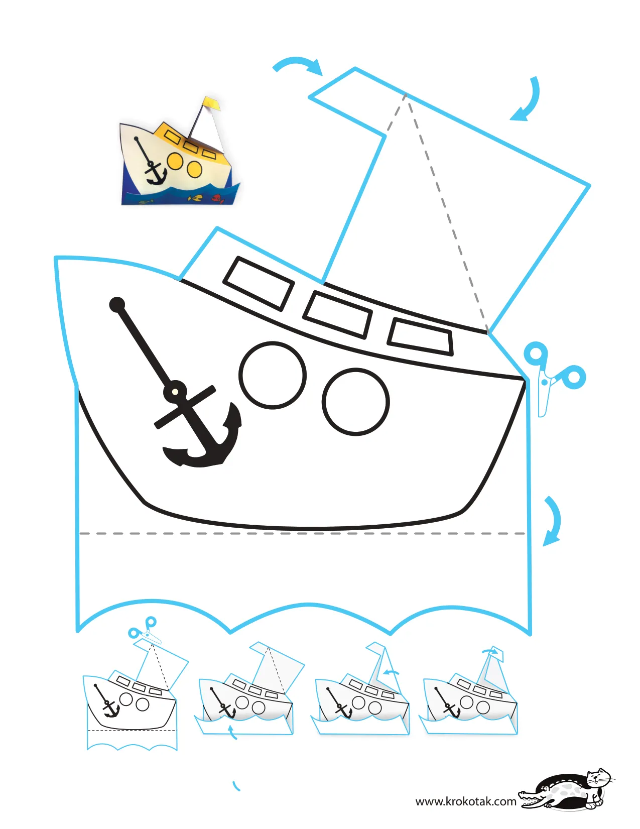 手工上色精细动作剪刀