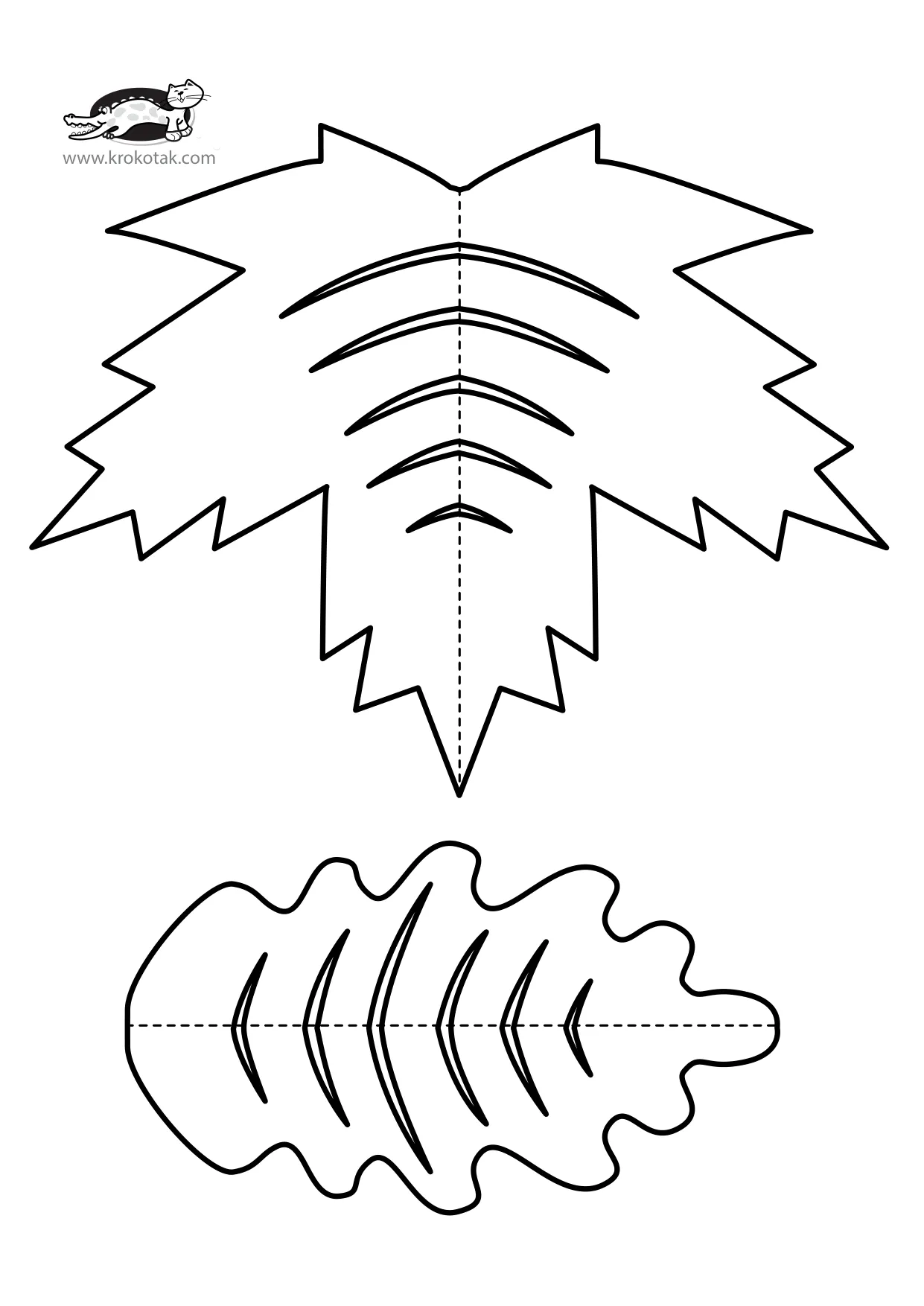 手工给树叶上色