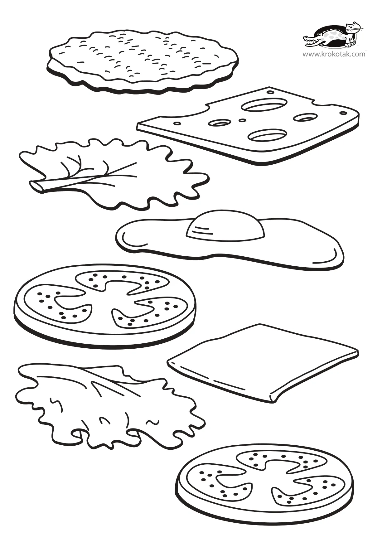 手工着色食物三明治