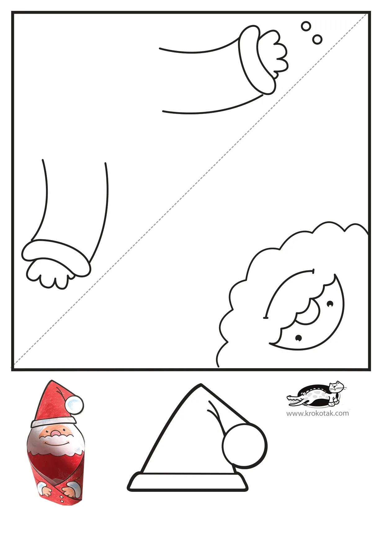 蜡烛圣诞手工上色