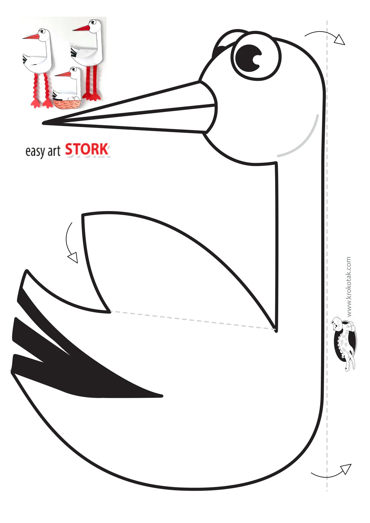 手风琴工艺彩鹳