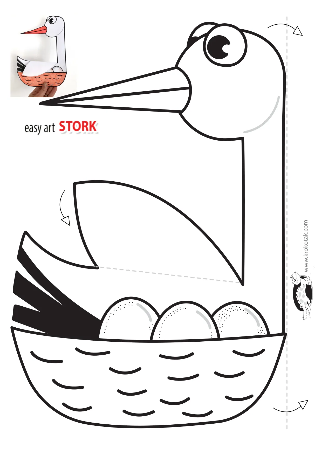 手风琴工艺彩鹳