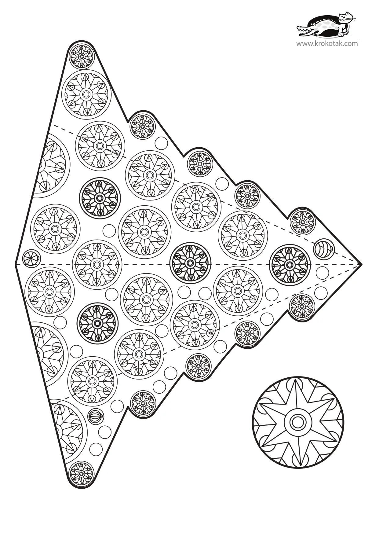 圣诞手工上色树