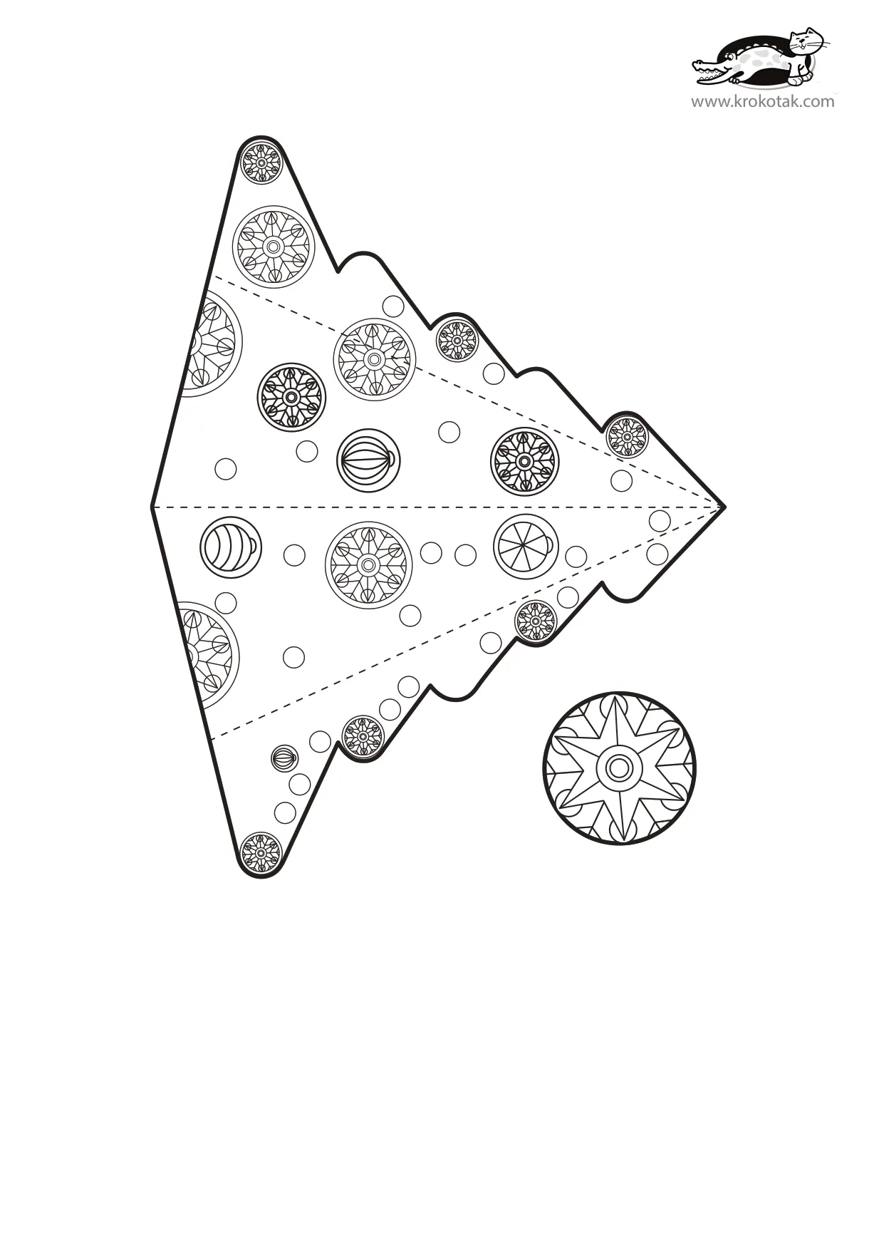 圣诞手工上色树