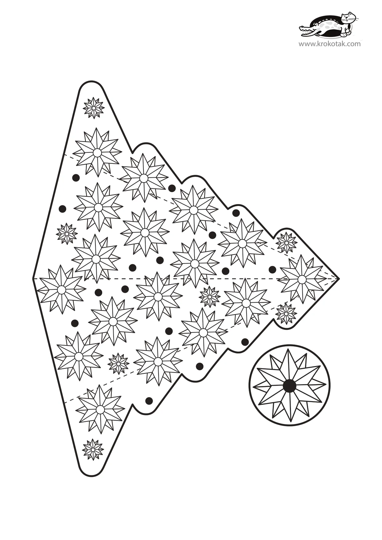 圣诞手工上色树