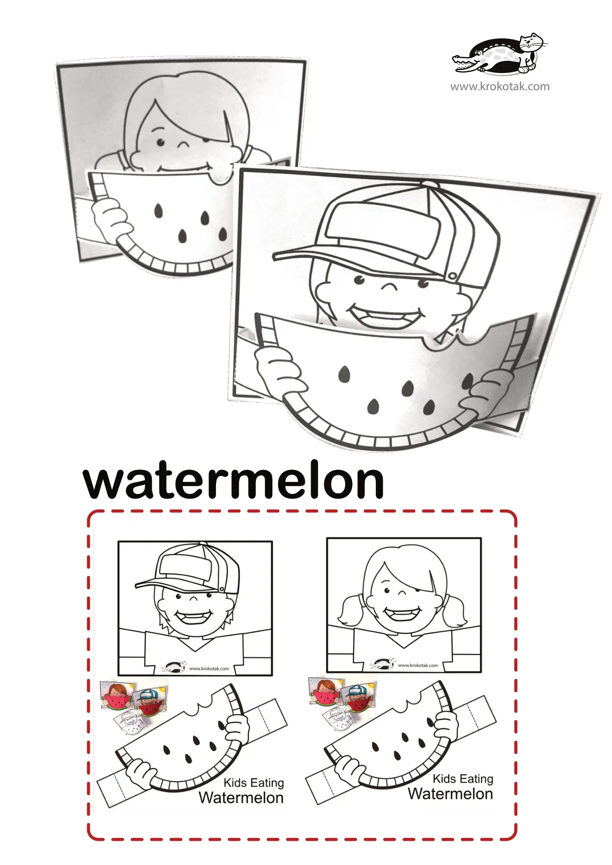 手工着色食物西瓜