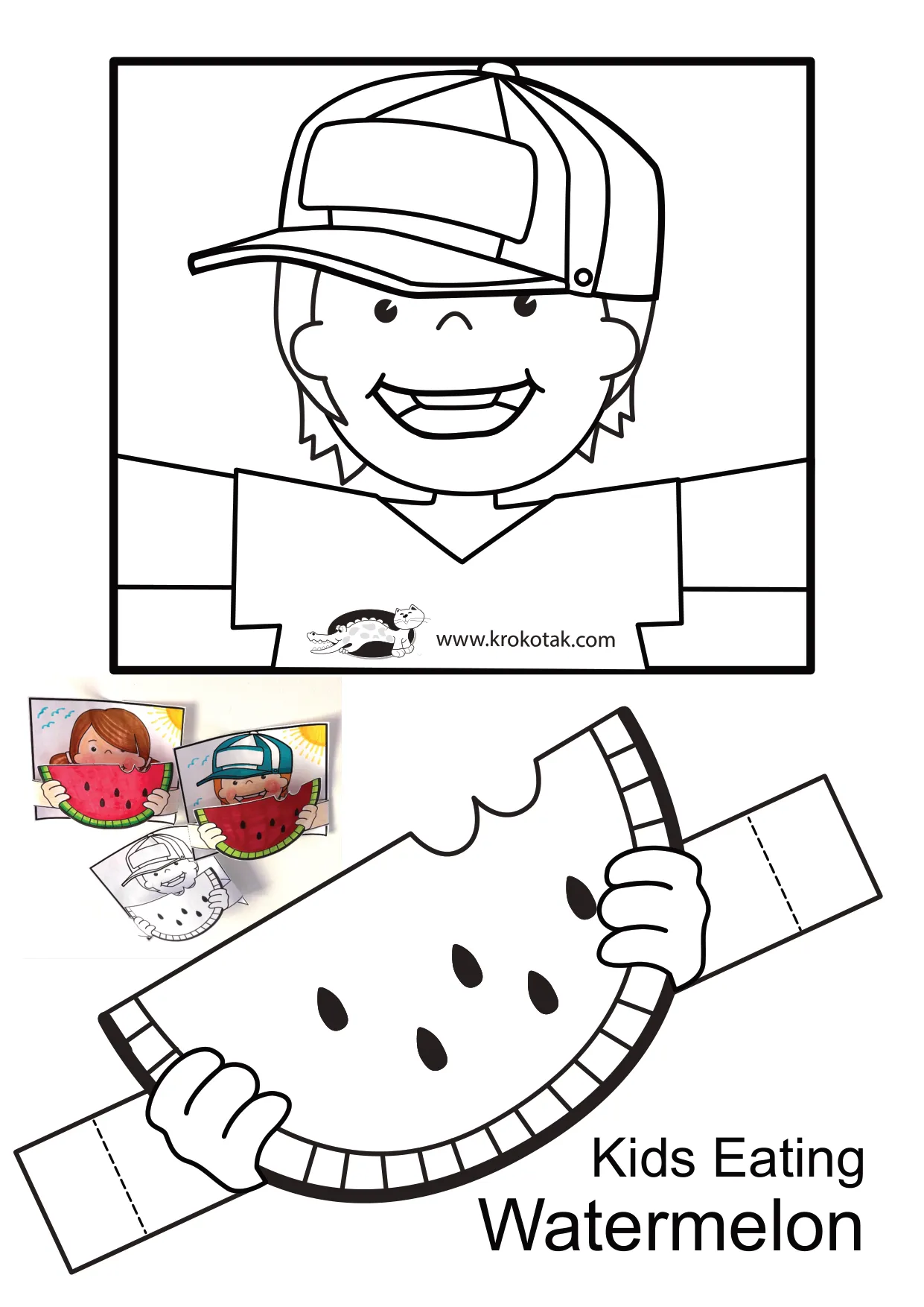 手工着色食物西瓜