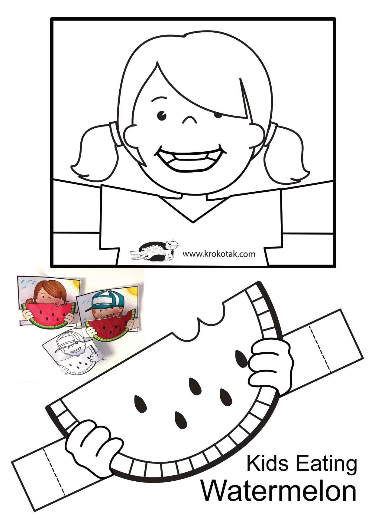 手工着色食物西瓜