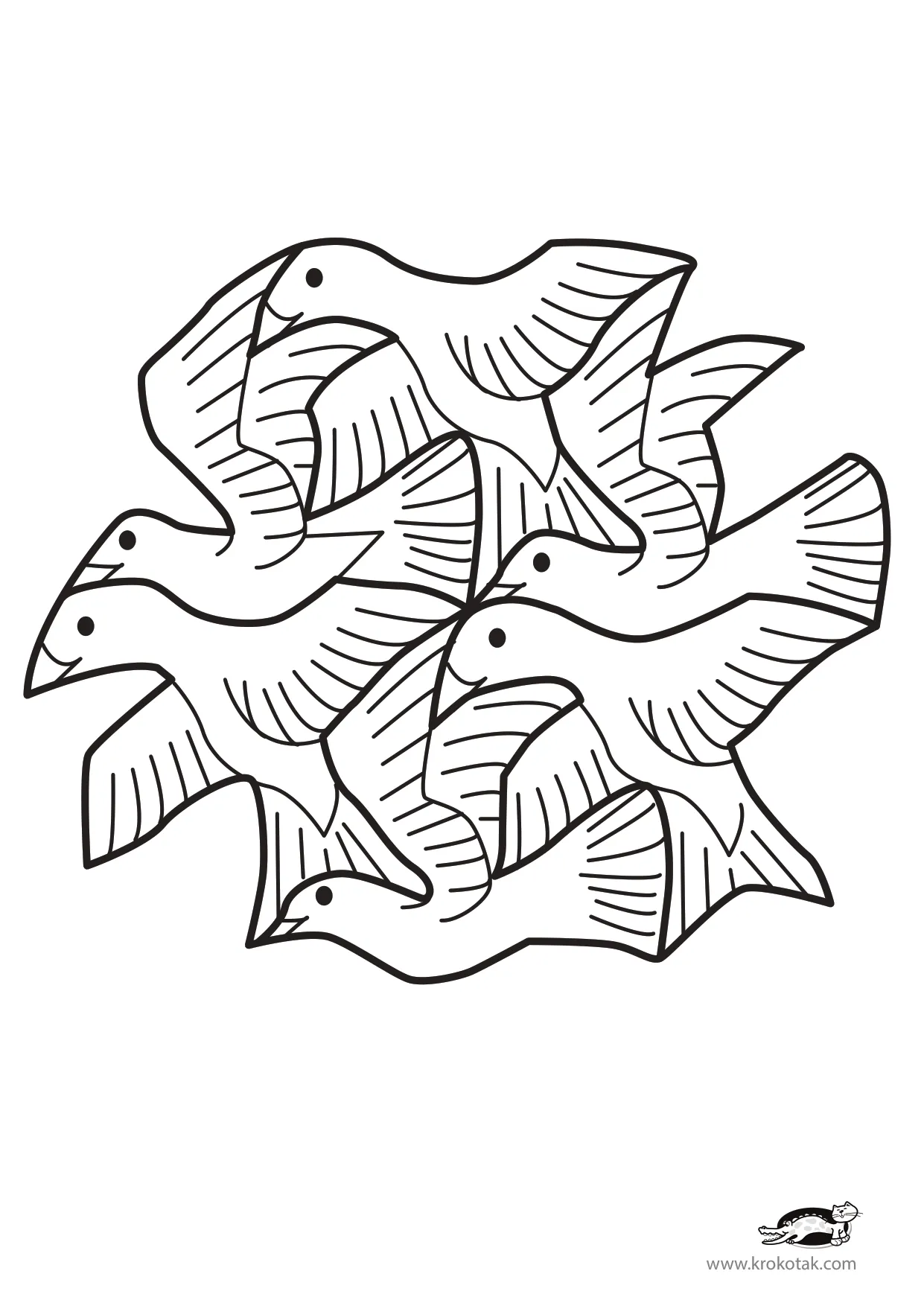 手工着色埃舍尔作品