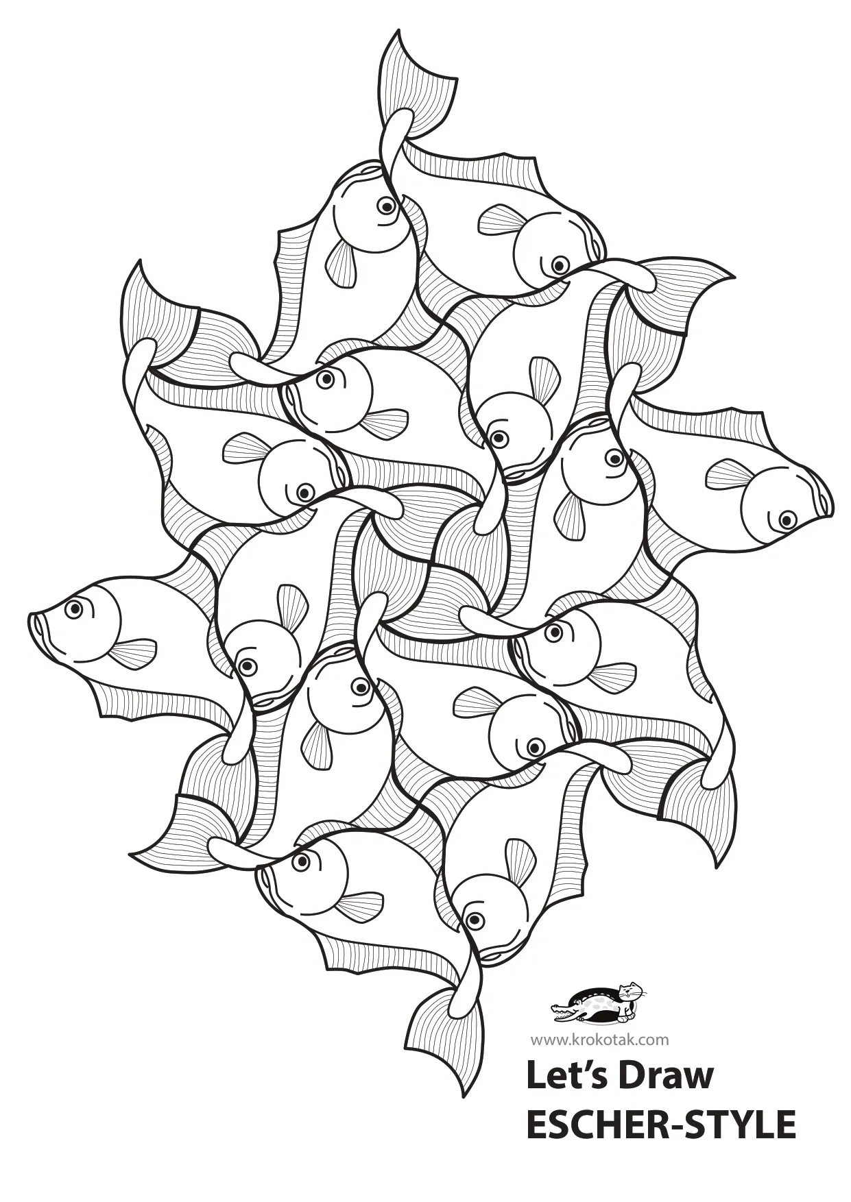 手工着色埃舍尔作品