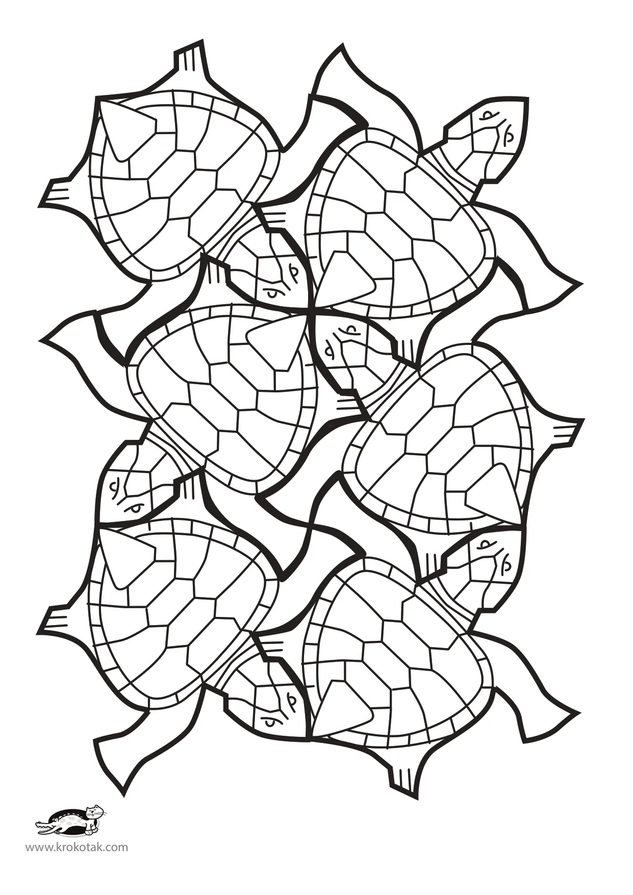 手工着色埃舍尔作品