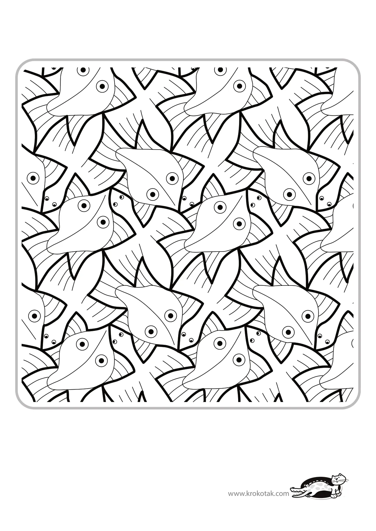 手工着色埃舍尔作品