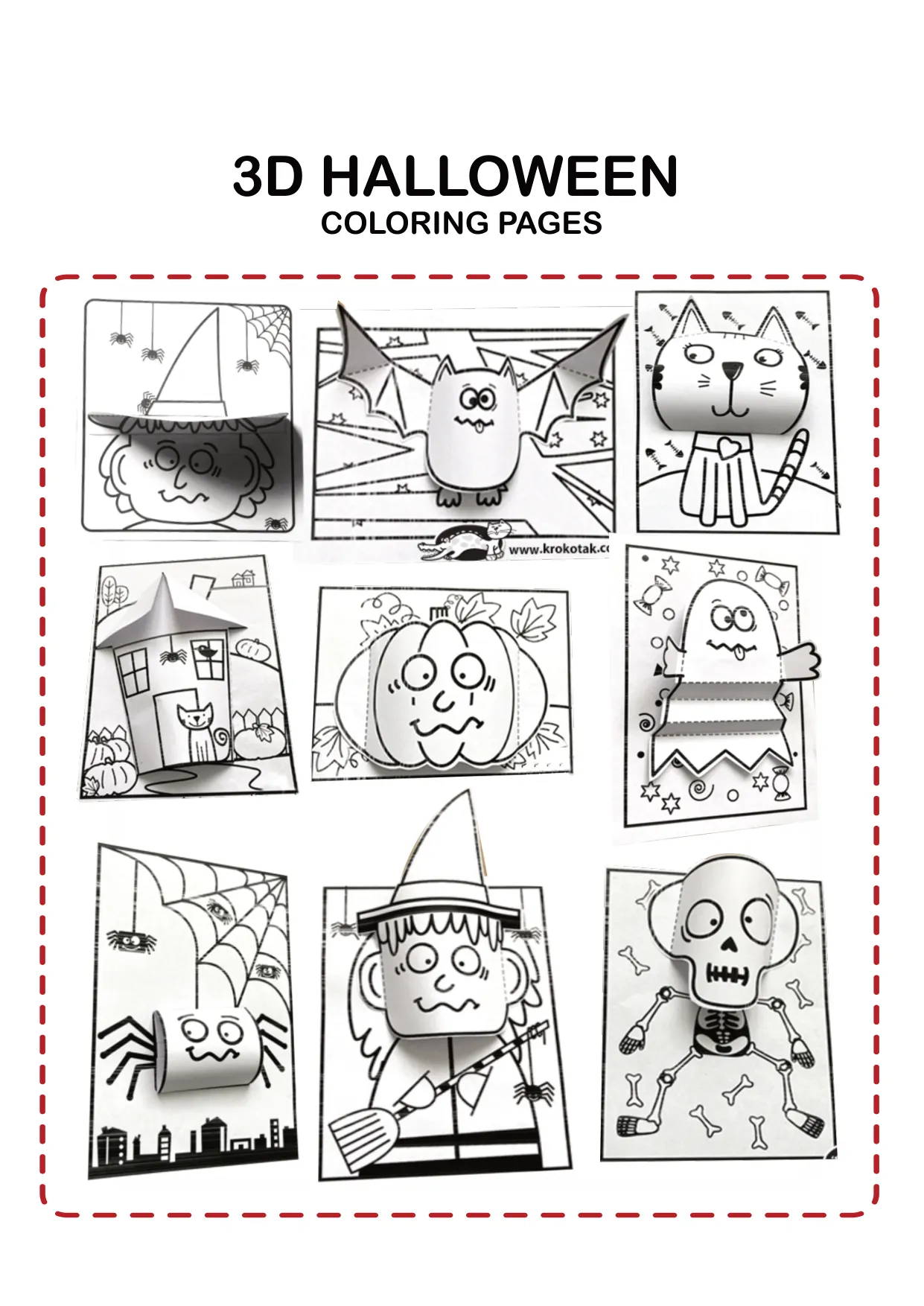 万圣节手工上色