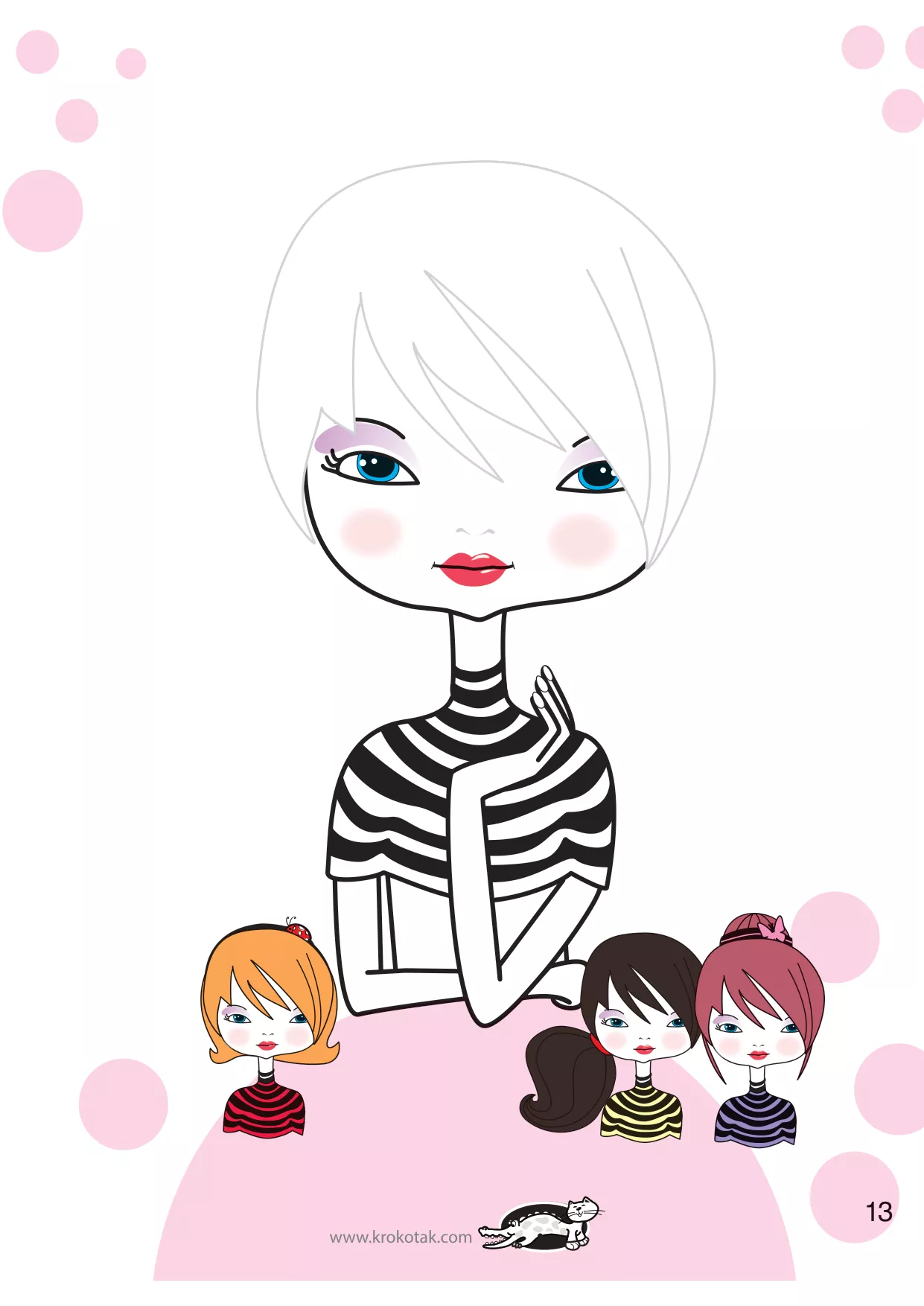 手工着色的女孩