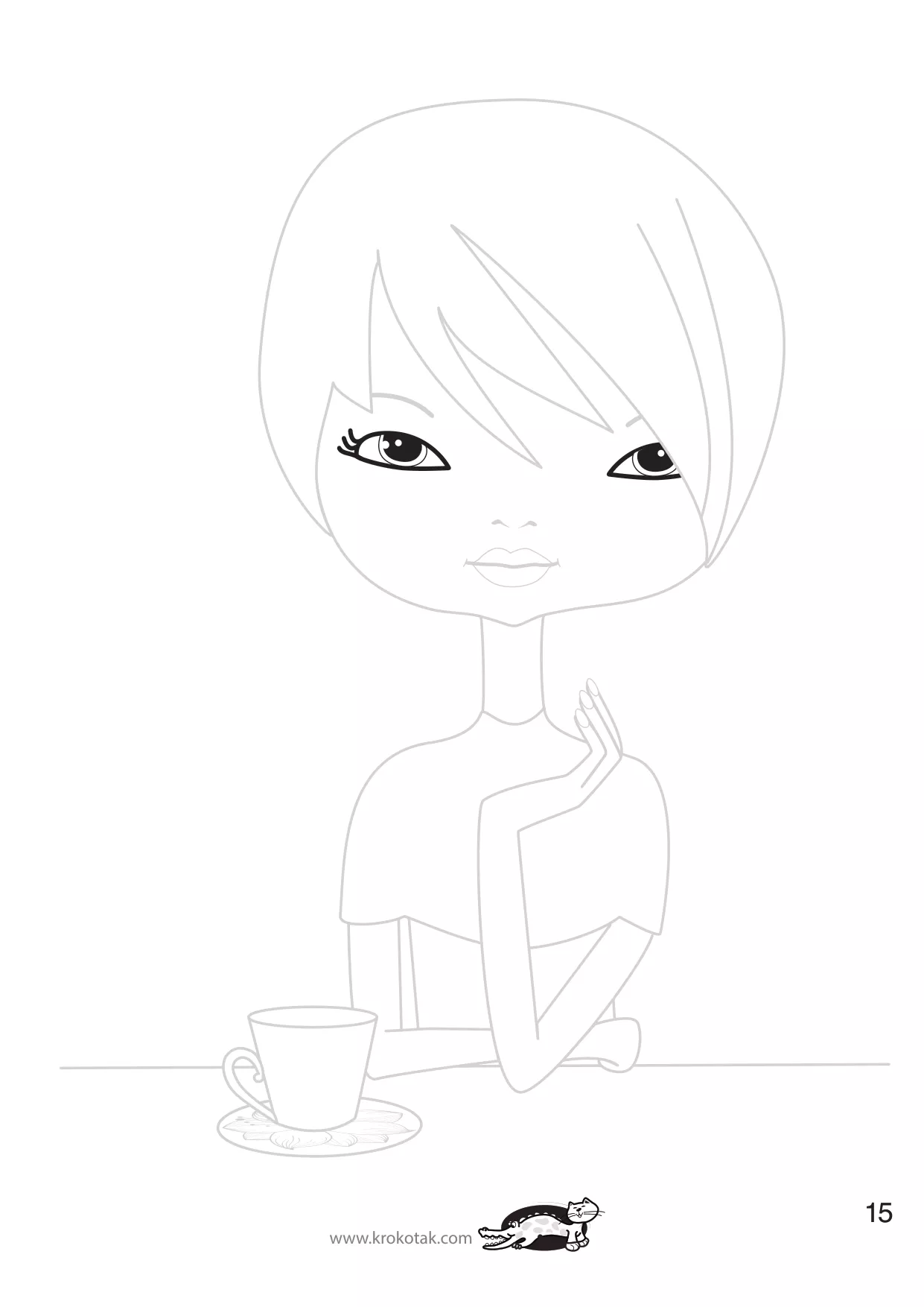 手工着色的女孩