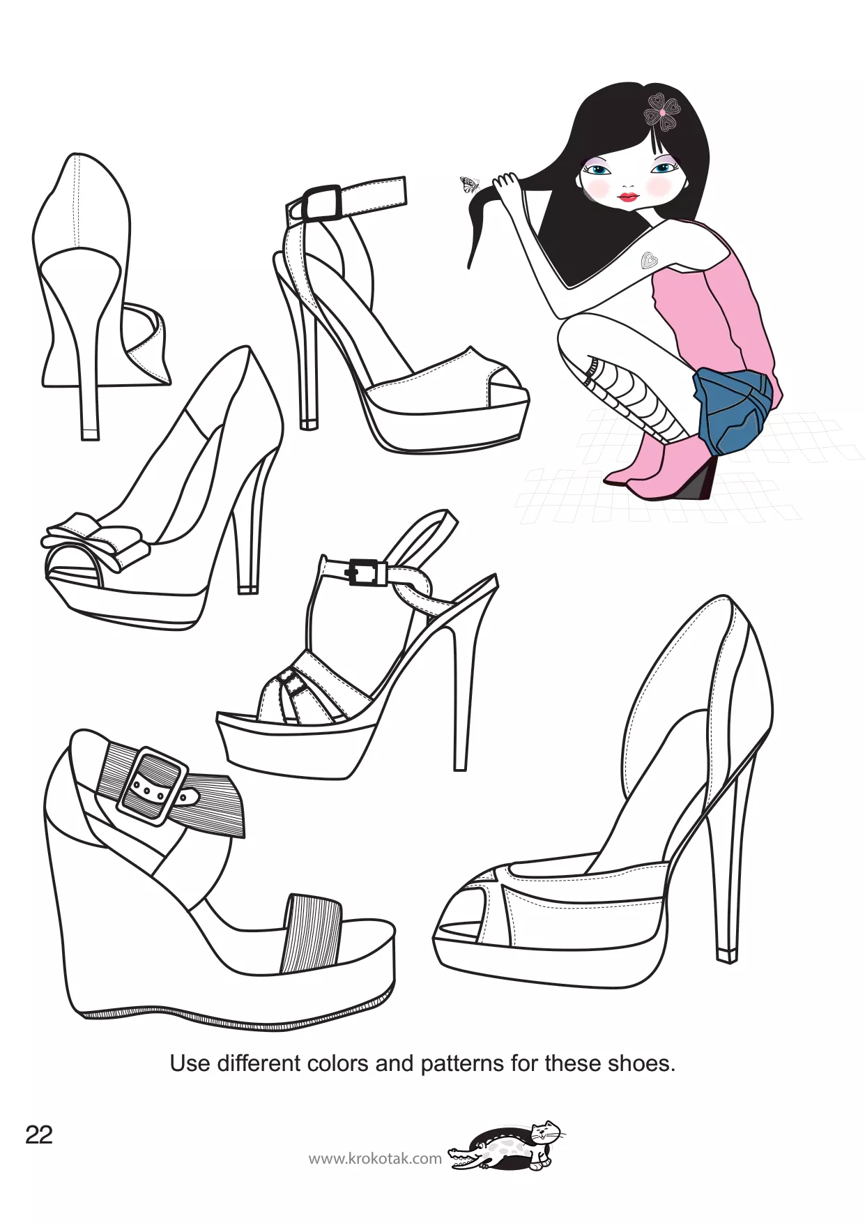 手工着色的女孩