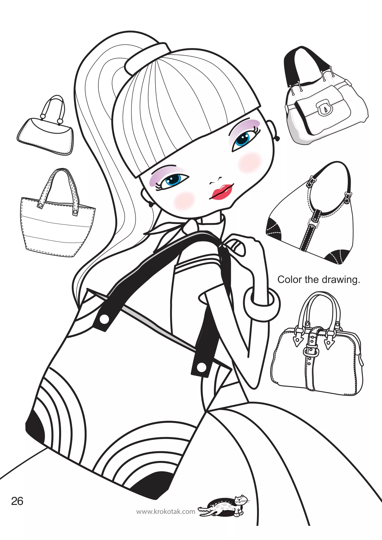 手工着色的女孩