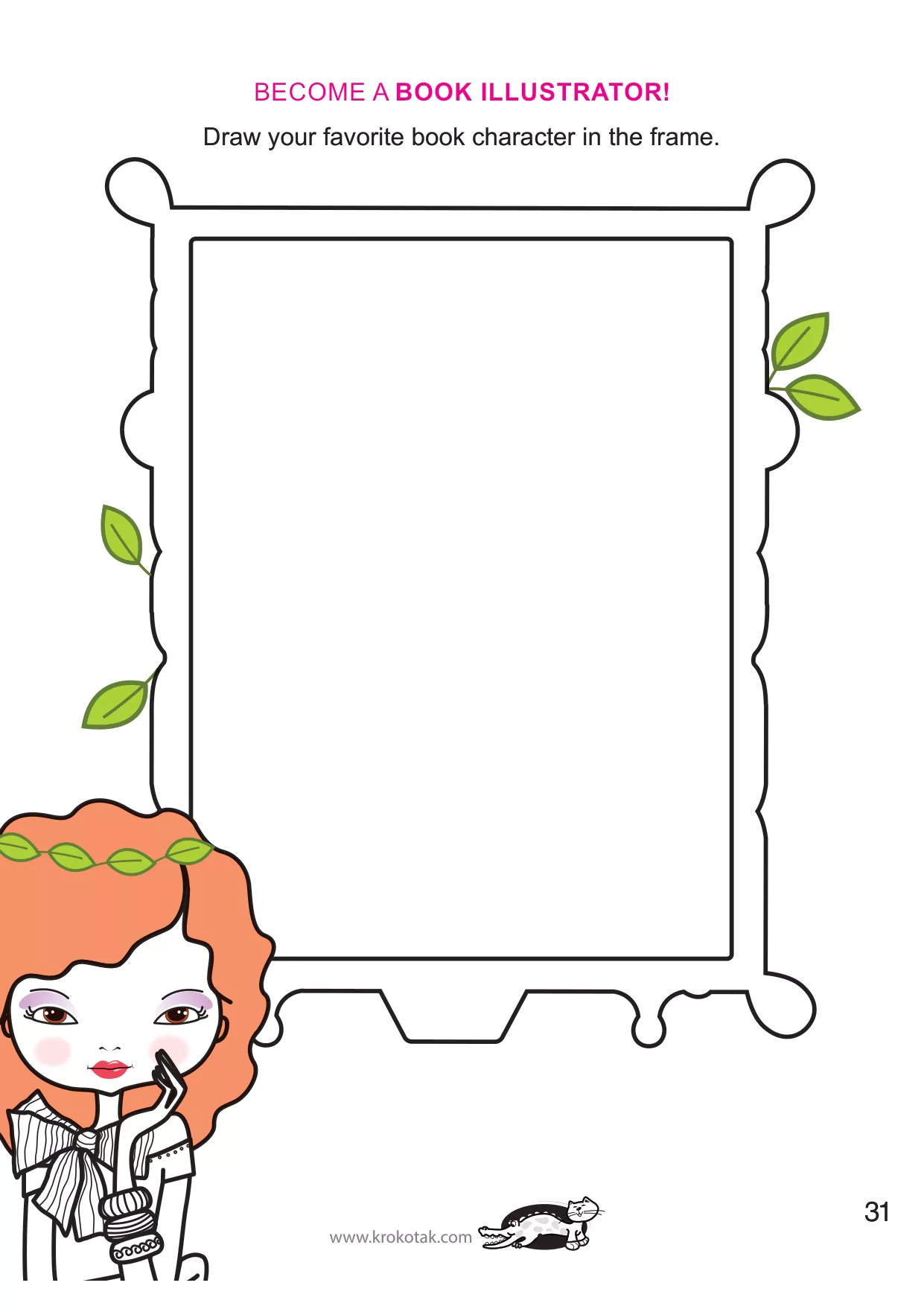 手工着色的女孩