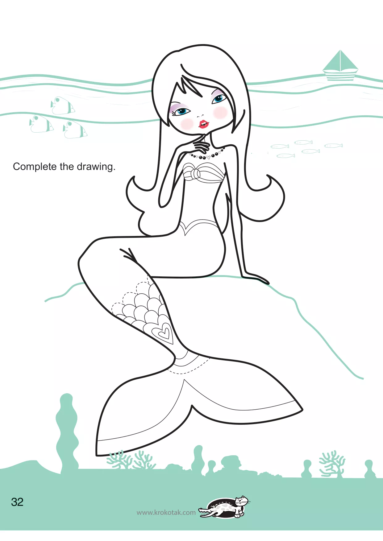 手工着色的女孩