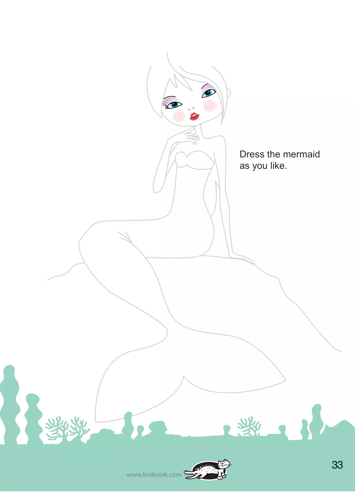 手工着色的女孩