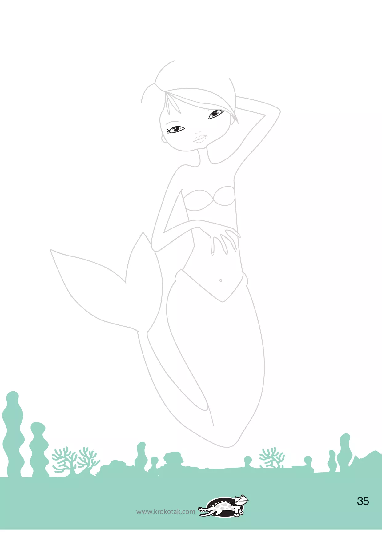 手工着色的女孩