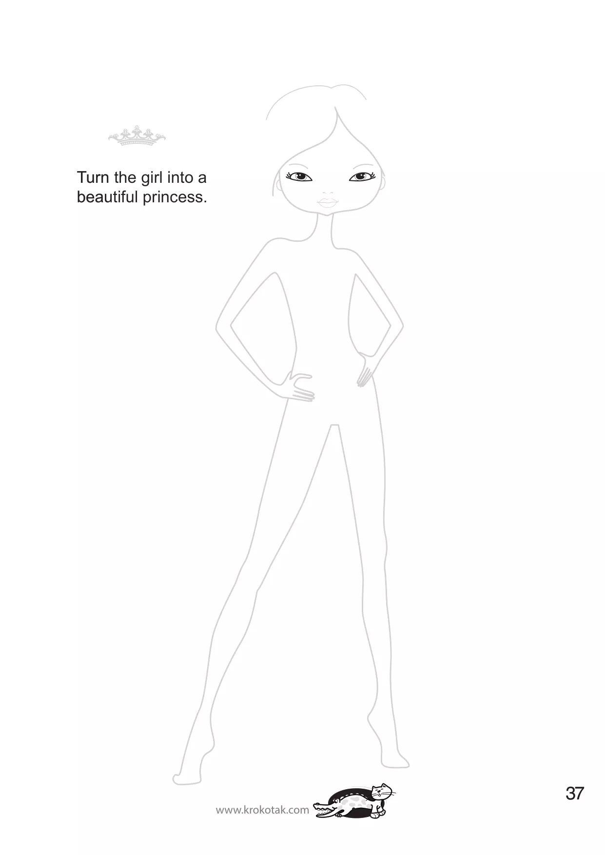 手工着色的女孩