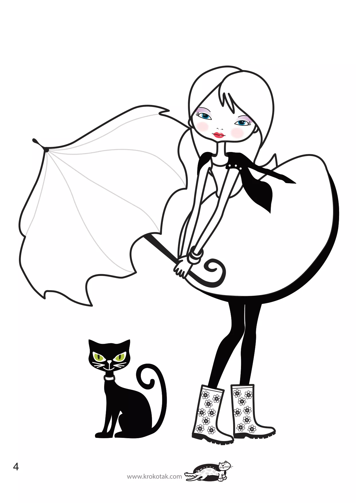 手工着色的女孩