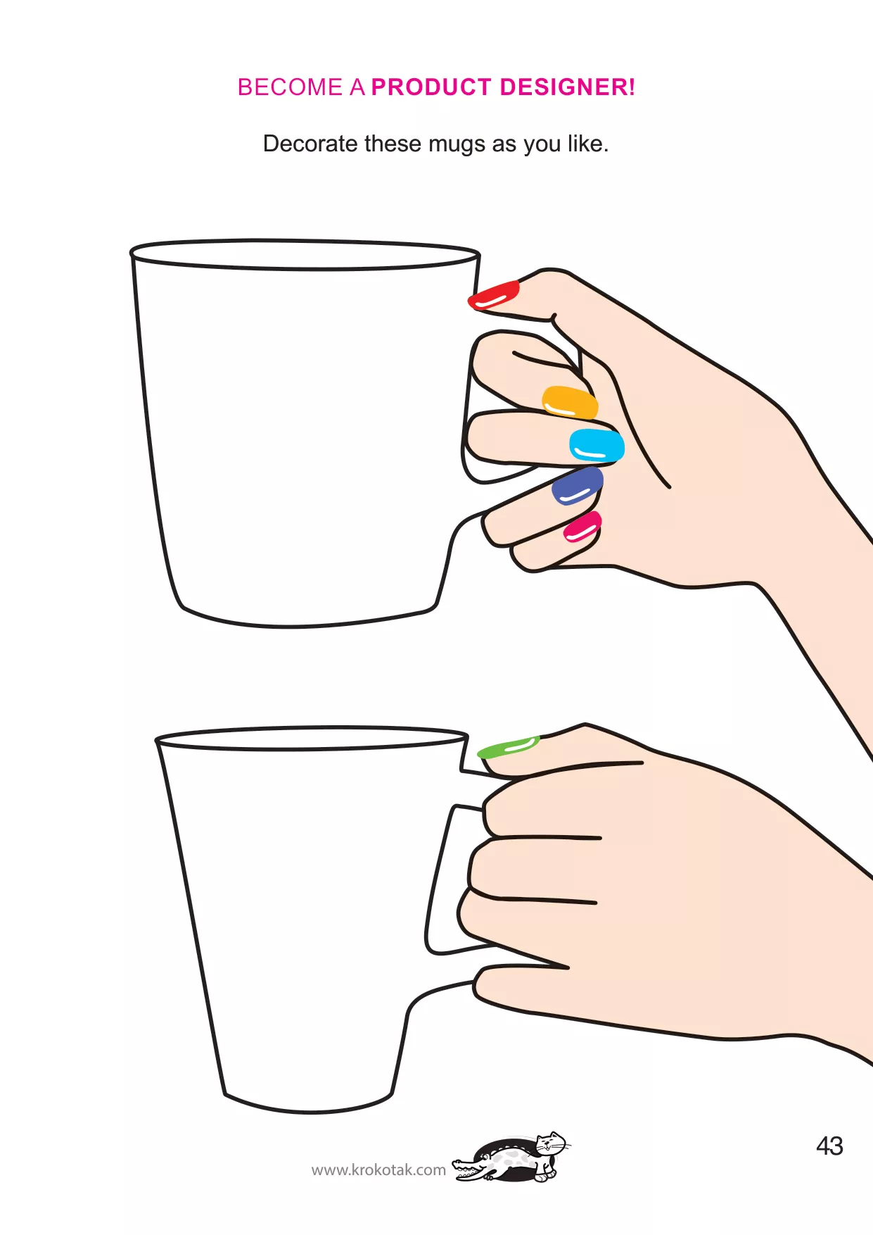 手工着色的女孩