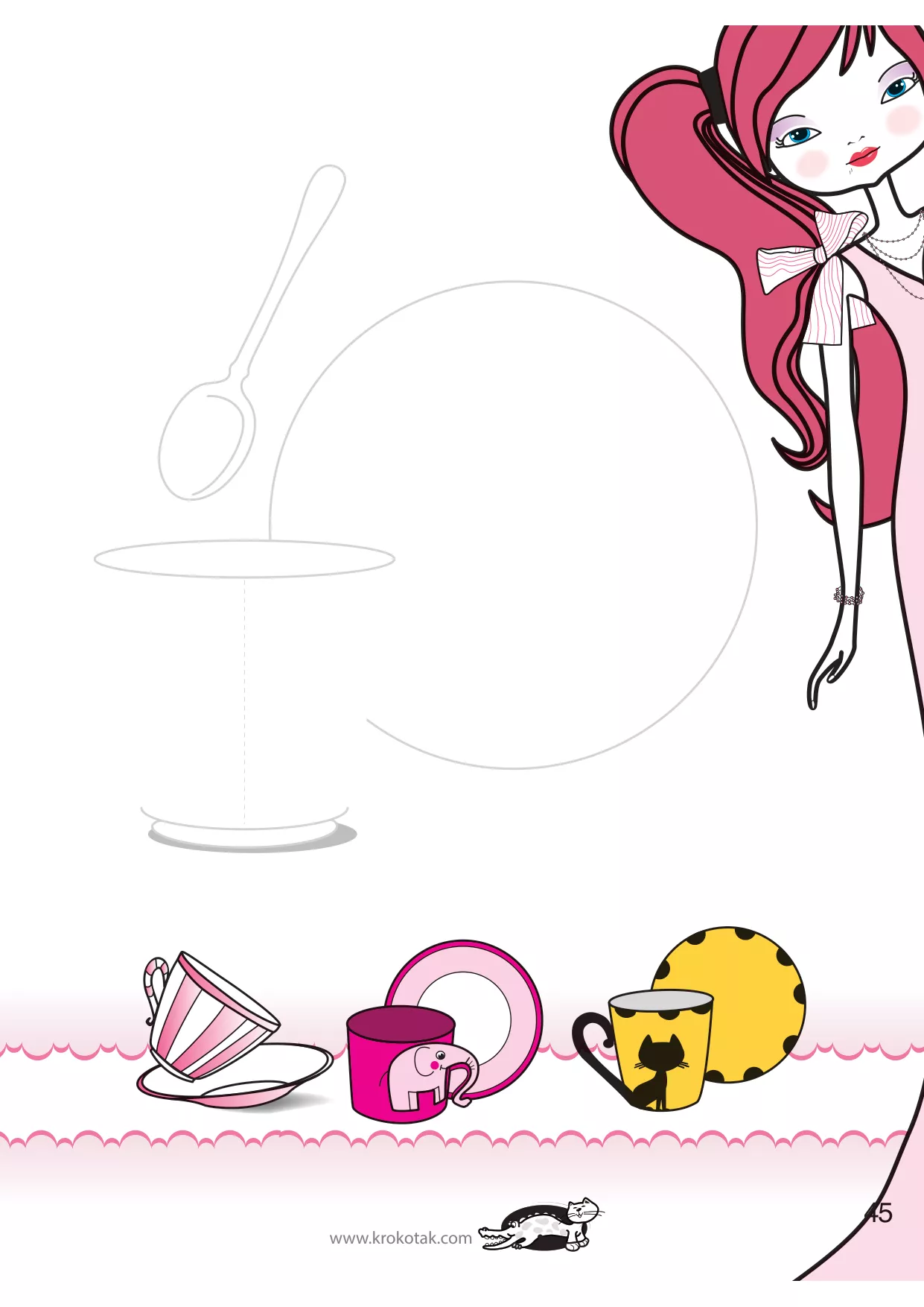 手工着色的女孩