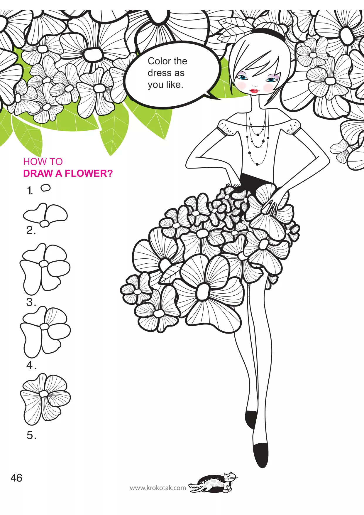 手工着色的女孩