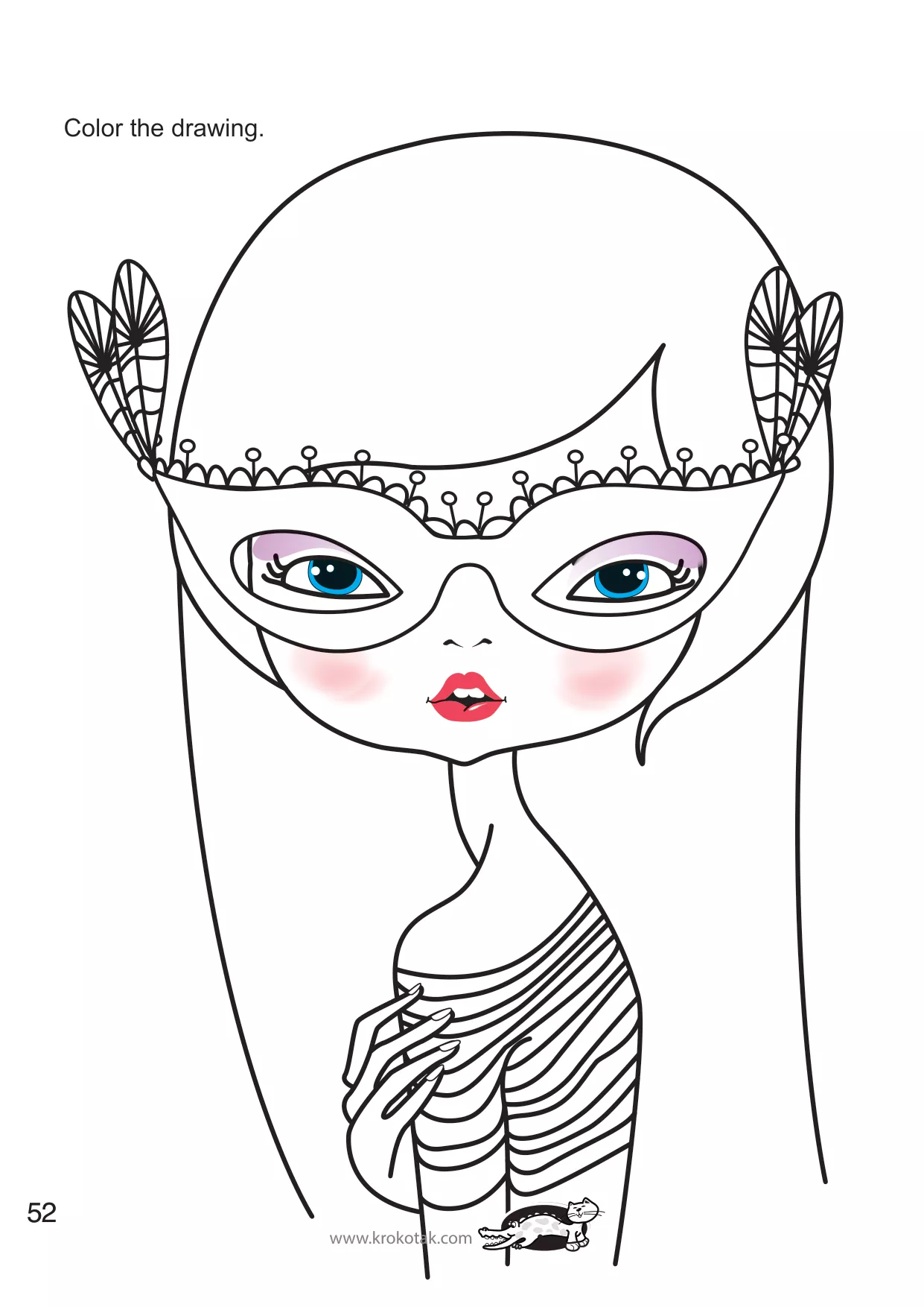 手工着色的女孩