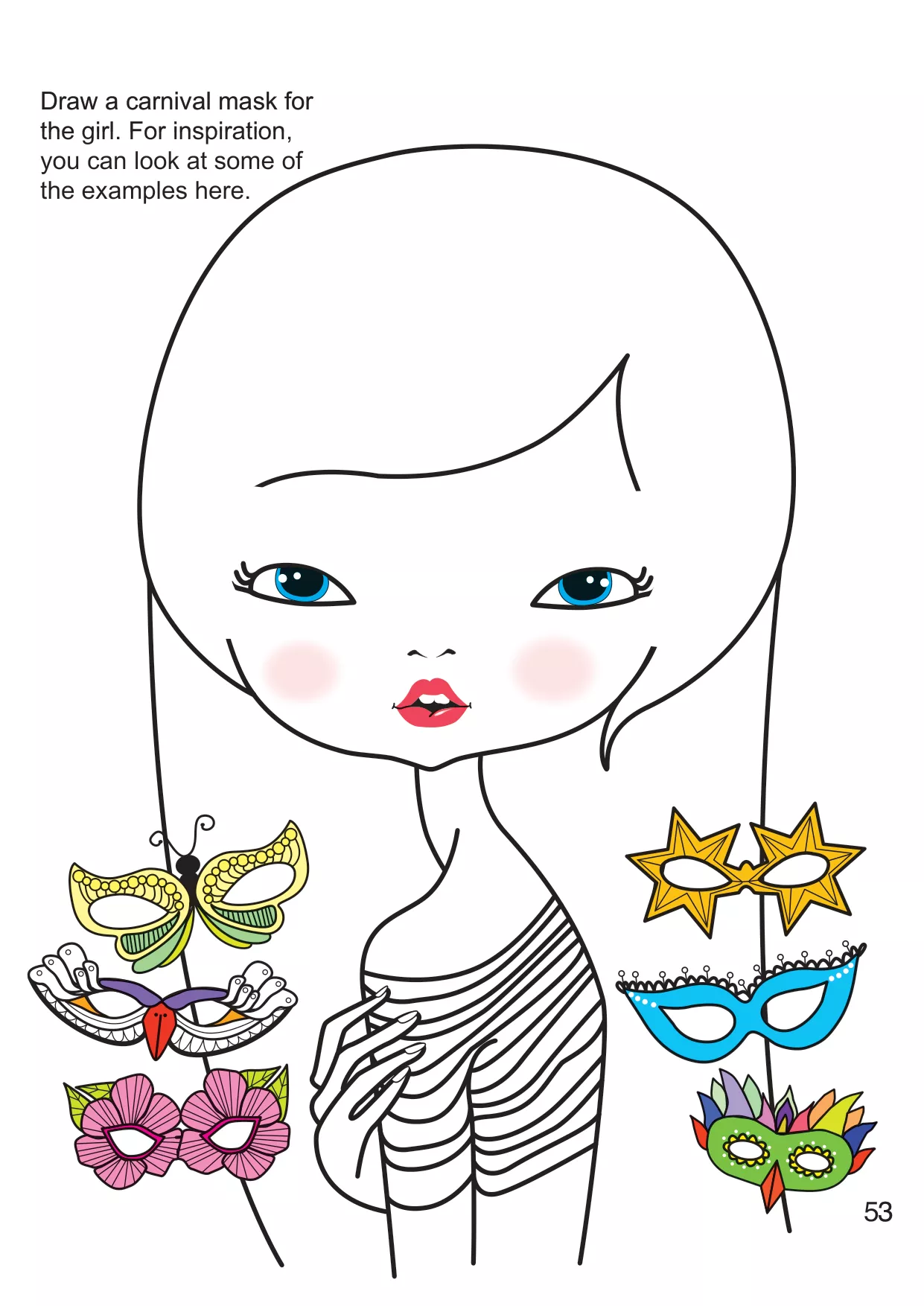 手工着色的女孩