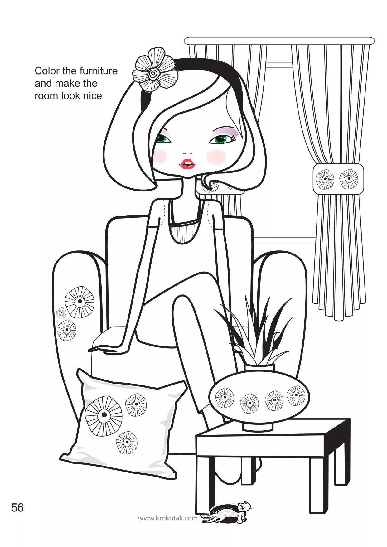 手工着色的女孩