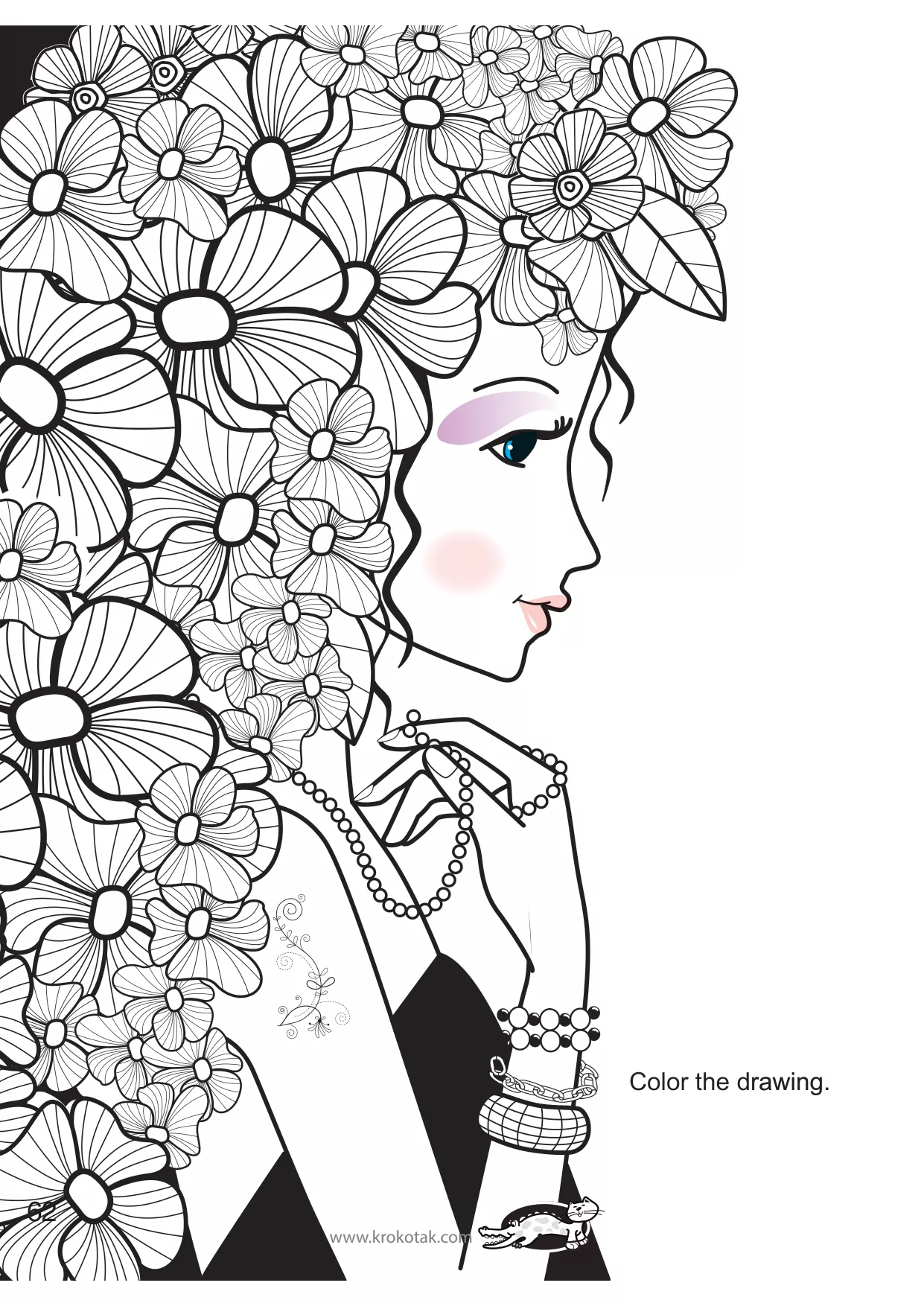 手工着色的女孩