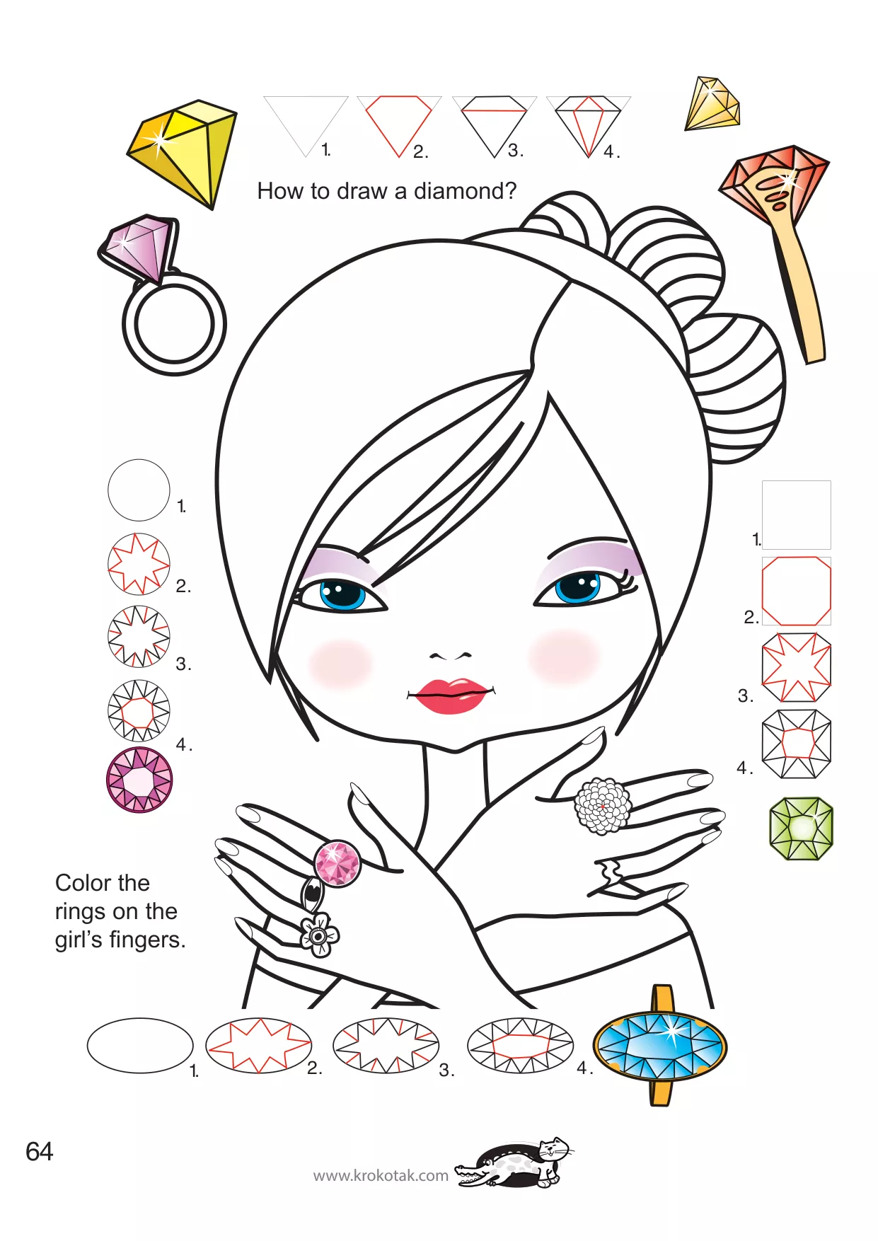 手工着色的女孩