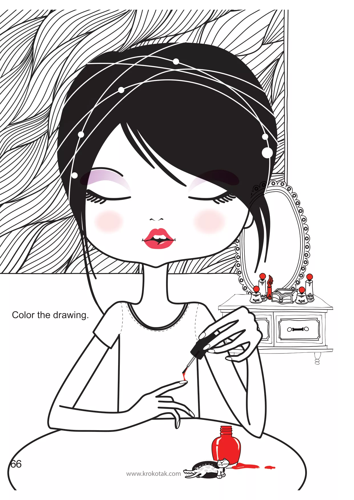 手工着色的女孩