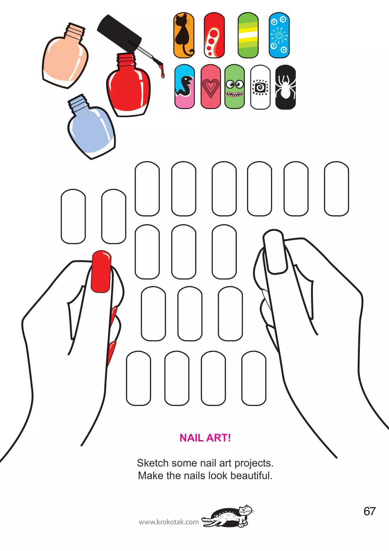 手工着色的女孩