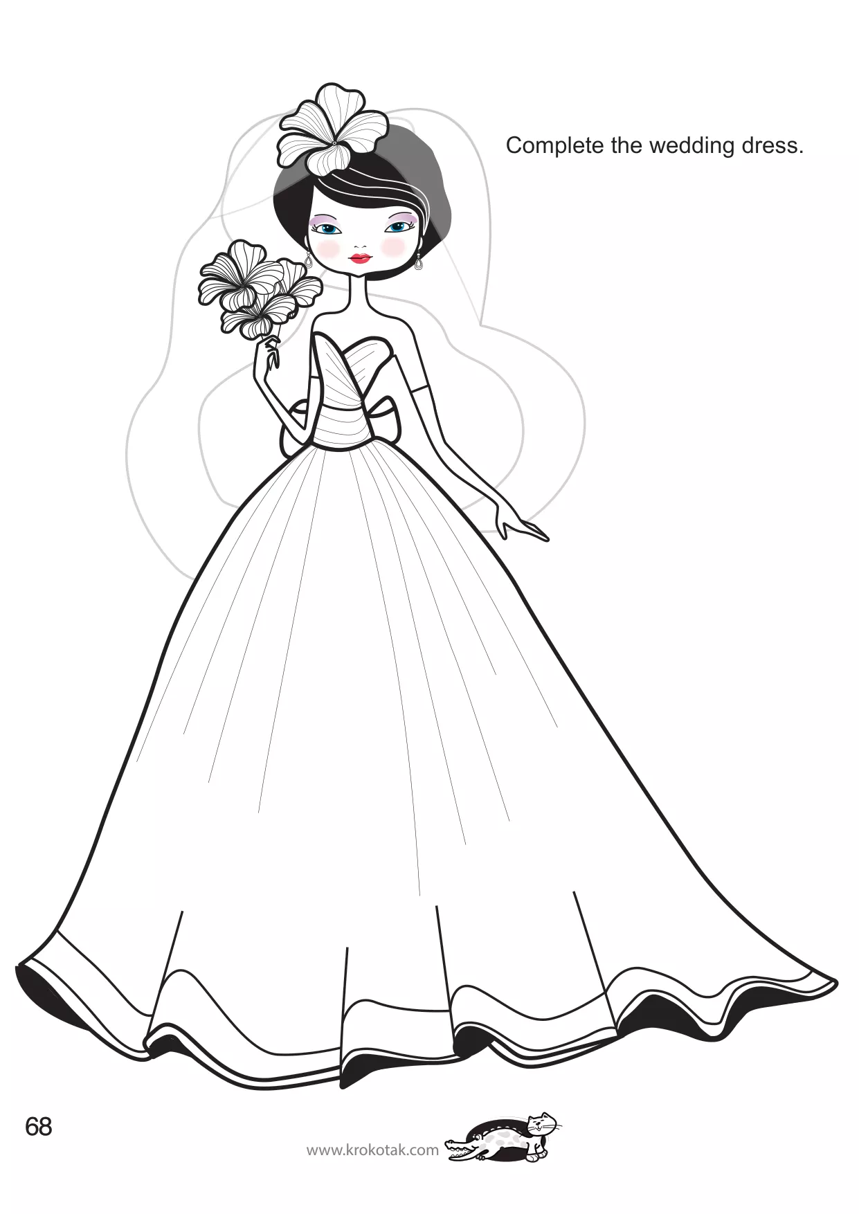 手工着色的女孩